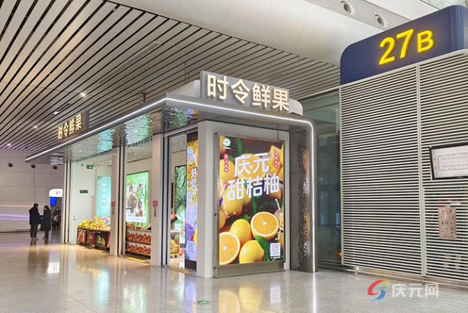 庆元甜桔柚进驻杭州东站 香甜滋味迎八方来客